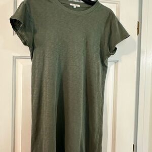 Chic Olive Green T-Shirt Dress
